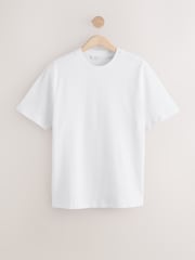 White Regular Fit Smart Soft Touch Heavyweight T-Shirt - Image 6 of 7