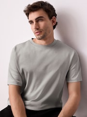 Eisgrau - Reguläre Passform - Elegantes T-Shirt aus schwerem Material und weichem Tragegefühl - Bild 1 von 9