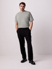 Eisgrau - Reguläre Passform - Elegantes T-Shirt aus schwerem Material und weichem Tragegefühl - Bild 2 von 9