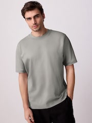 Eisgrau - Reguläre Passform - Elegantes T-Shirt aus schwerem Material und weichem Tragegefühl - Bild 4 von 9