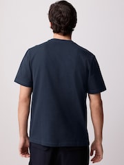 Navy Blue Regular Fit Smart Soft Touch Heavyweight T-Shirt - Image 3 of 8