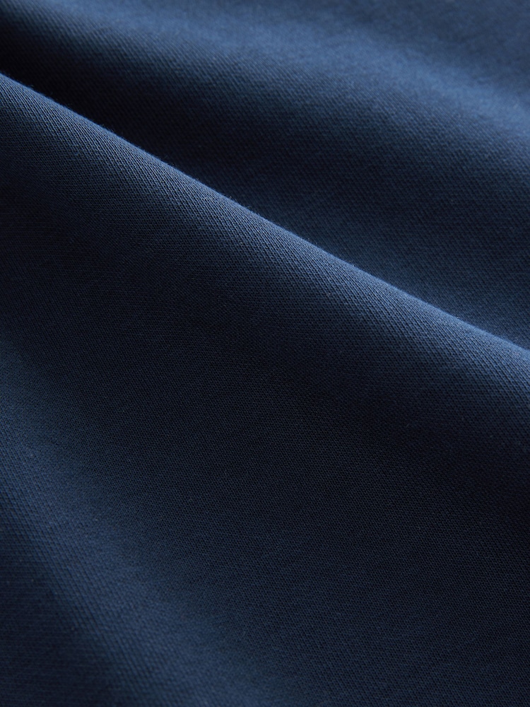 Navy Blue Regular Fit Smart Soft Touch Heavyweight T-Shirt - Image 8 of 8