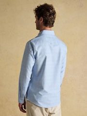 Joules Classic Fit Light Blue Check Long Sleeve Cotton Oxford Shirt - Image 2 of 10