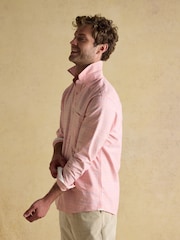 Joules Classic Fit Pink Check Long Sleeve Cotton Oxford Shirt - Image 4 of 7