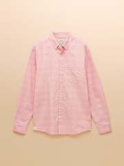 Joules Classic Fit Pink Check Long Sleeve Cotton Oxford Shirt - Image 6 of 7