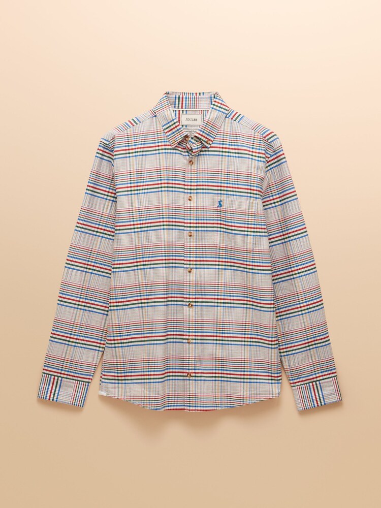 Joules Oxford Classic Fit Multi Check Long Sleeve Cotton Shirt - Image 12 of 12