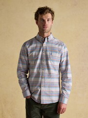 Joules Oxford Classic Fit Multi Check Long Sleeve Cotton Shirt - Image 3 of 12