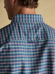 Joules Oxford Classic Fit Blue Check Long Sleeve Cotton Shirt - Image 11 of 14