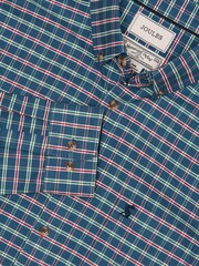 Joules Oxford Classic Fit Blue Check Long Sleeve Cotton Shirt - Image 4 of 14