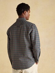 Joules Oxford Classic Fit Green Check Long Sleeve Cotton Shirt - Image 2 of 9