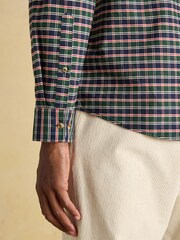 Joules Oxford Classic Fit Green Check Long Sleeve Cotton Shirt - Image 4 of 9