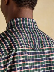 Joules Oxford Classic Fit Green Check Long Sleeve Cotton Shirt - Image 6 of 9