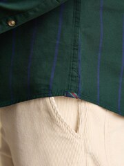 Joules Cotton Twill Green Stripe Shirt - Image 7 of 11