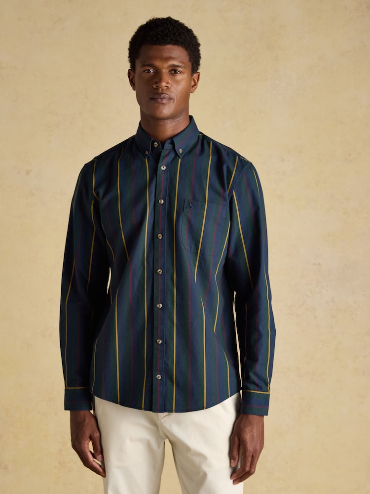 Joules Oxford Classic Fit Multi Stripe Long Sleeve Cotton Shirt - Image 1 of 12 Joules Oxford Classic Fit Multi Stripe Long Sleeve Cotton Shirt - Image 1 of 12