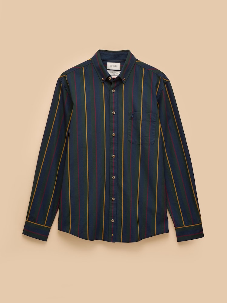 Joules Oxford Classic Fit Multi Stripe Long Sleeve Cotton Shirt - Image 12 of 12 Joules Oxford Classic Fit Multi Stripe Long Sleeve Cotton Shirt - Image 12 of 12