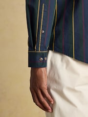 Joules Oxford Classic Fit Multi Stripe Long Sleeve Cotton Shirt - Image 5 of 12