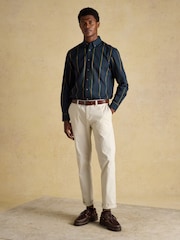 Joules Oxford Classic Fit Multi Stripe Long Sleeve Cotton Shirt - Image 6 of 12