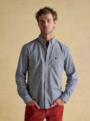 Joules Cotton Poplin Blue Long Sleeve Gingham Shirt - Image 1 of 11