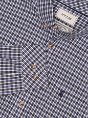 Joules Cotton Poplin Blue Long Sleeve Gingham Shirt - Image 11 of 11