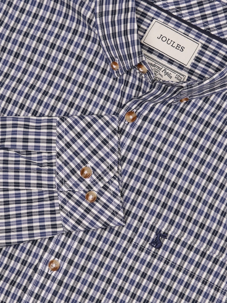 Joules Cotton Poplin Blue Long Sleeve Gingham Shirt - Image 11 of 11 Joules Cotton Poplin Blue Long Sleeve Gingham Shirt - Image 11 of 11