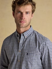 Joules Cotton Poplin Blue Long Sleeve Gingham Shirt - Image 4 of 11