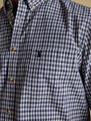 Joules Cotton Poplin Blue Long Sleeve Gingham Shirt - Image 5 of 11