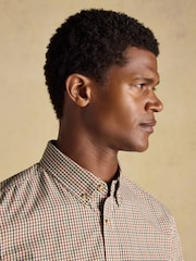 Joules Cotton Poplin Brown Long Sleeve Gingham Shirt - Image 5 of 10