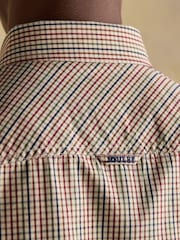 Joules Cotton Poplin Brown Long Sleeve Gingham Shirt - Image 7 of 10