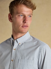Joules Cotton Poplin Navy Long Sleeve Stripe Shirt - Image 5 of 10