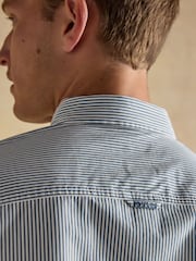 Joules Cotton Poplin Navy Long Sleeve Stripe Shirt - Image 7 of 10