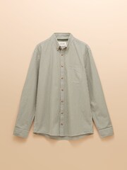 Joules Cotton Poplin Green Long Sleeve Stripe Shirt - Image 10 of 10