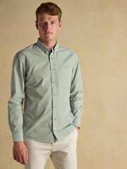 Joules Cotton Poplin Green Long Sleeve Stripe Shirt - Image 2 of 10