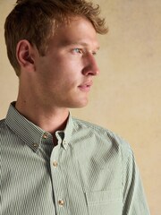 Joules Cotton Poplin Green Long Sleeve Stripe Shirt - Image 5 of 10