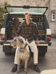 Joules Brushed Flannel Green Cotton Shirt - Image 2 of 14