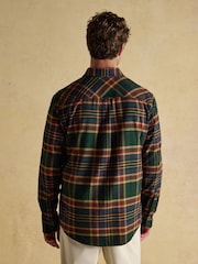 Joules Brushed Flannel Green Cotton Shirt - Image 5 of 14