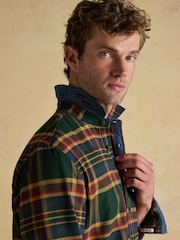 Joules Brushed Flannel Green Cotton Shirt - Image 7 of 14