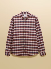 Joules Oxford Classic Fit Red Check Long Sleeve Cotton Shirt - Image 12 of 12