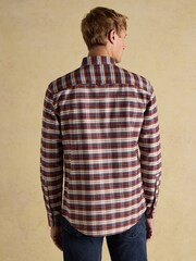 Joules Oxford Classic Fit Red Check Long Sleeve Cotton Shirt - Image 3 of 12
