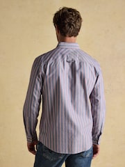 Joules Classic Fit Blue Red Stripe Long Sleeve Cotton Oxford Shirt - Image 2 of 8