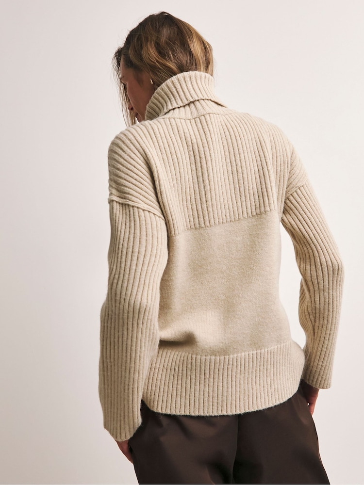 Anthology By JD Williams Cream Roll Neck Jumper - Image 2 of 4