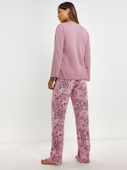 Simply Be Pink Pretty Secrets Value Long Sleeve Pyjama Set - Image 2 of 4