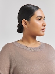 Simply Be Gold Sheer Glitter Knit Jumper - Image 3 of 4