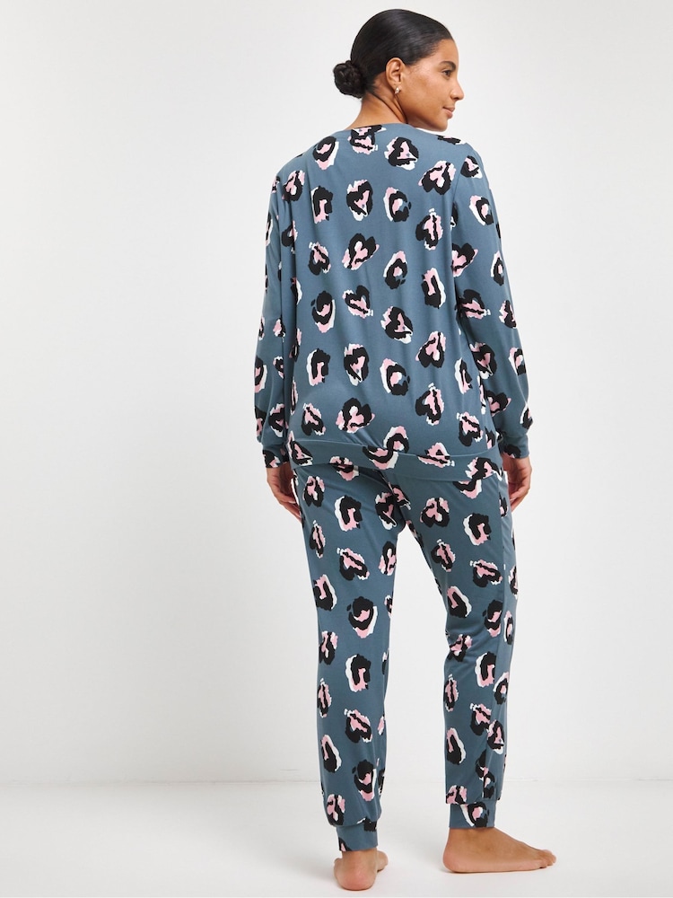 Simply Be Blue Pretty Secrets Supersoft Twosie Pyjamas - Image 2 of 4 Simply Be Blue Pretty Secrets Supersoft Twosie Pyjamas - Image 2 of 4