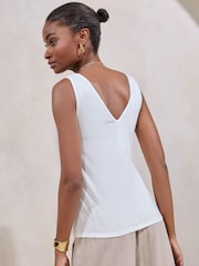 Lipsy White Crochet Detail Vest - Image 4 of 4