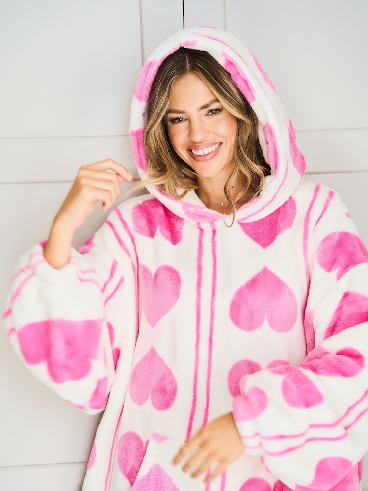 Jim Jam the Label Oversized Cream Heart Hoodie - Image 6 of 6