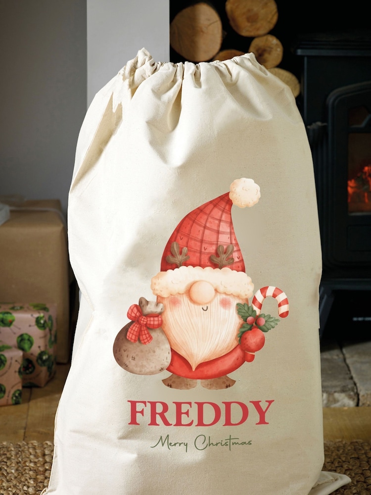 Personalised 100% Cotton Initial & Santa Sack by Loveabode - Image 2 of 4 Personalised 100% Cotton Initial & Santa Sack by Loveabode - Image 2 of 4