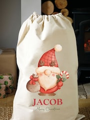 Personalised 100% Cotton Initial & Santa Sack by Loveabode - Image 3 of 4