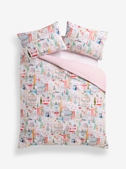 Multi London Christmas Duvet Cover and Pillowcase Set - Image 3 of 7