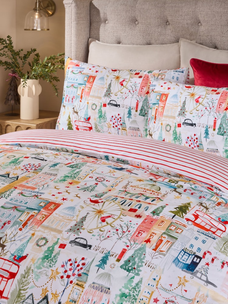 Juego de funda de edredón y funda de almohada con estampado navideño - Imagen 5 de 5