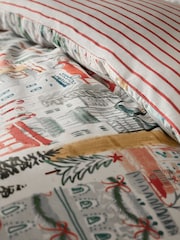 Multi London Christmas Duvet Cover and Pillowcase Set - Image 6 of 7
